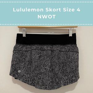 NWOT - Lululemon Athletica Skort - Size 4 with Built in Spandex with grips